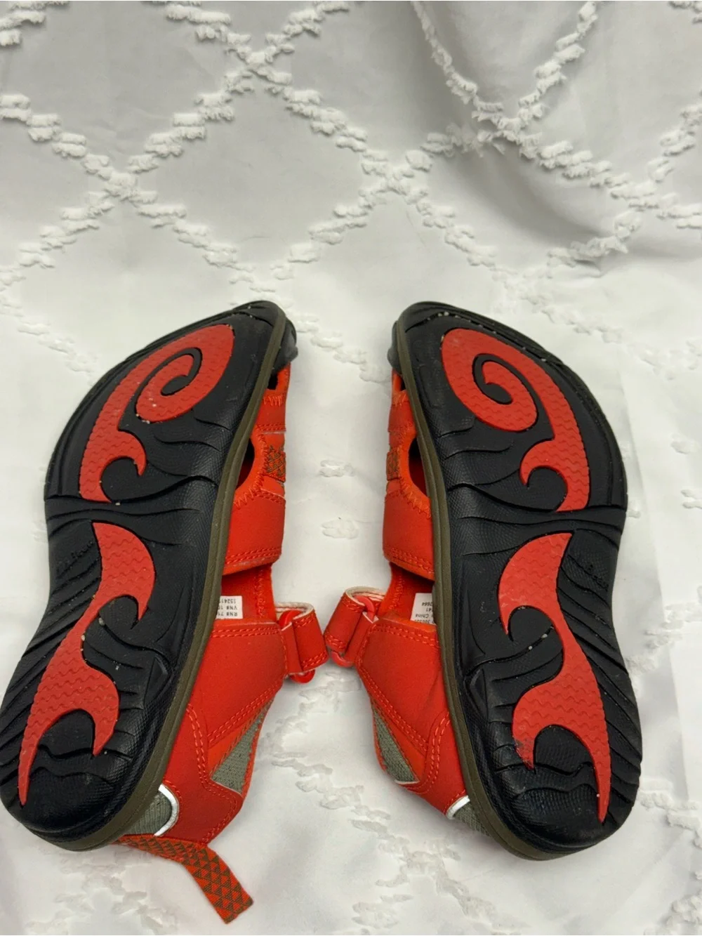 L.L. Bean Boys Orange Outdoor Water Sandals Size 3